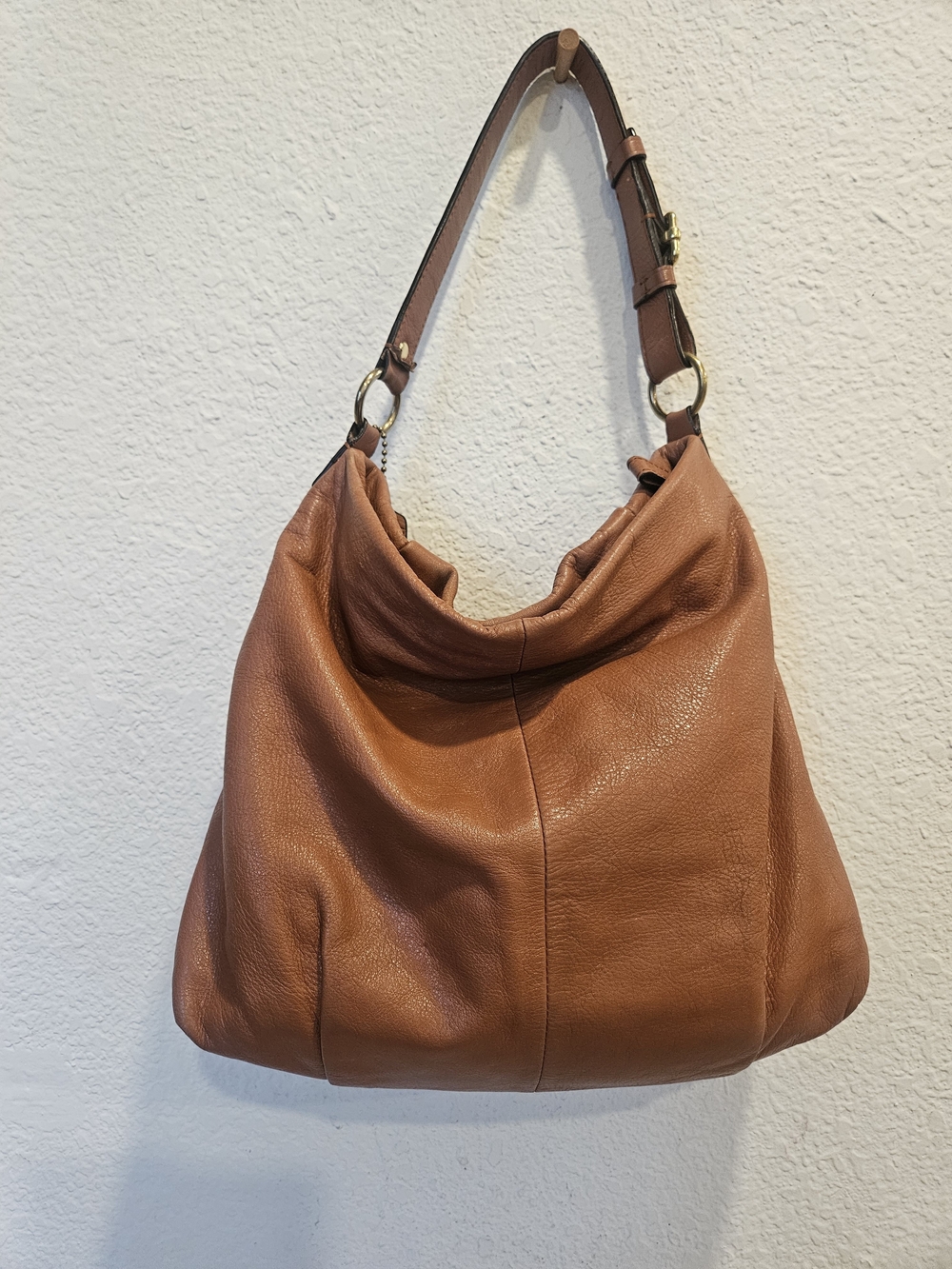 Coach Madison Isabelle Caramel Brown Pebbled Leather Hobo Bag 21224 - Picture 3 of 10